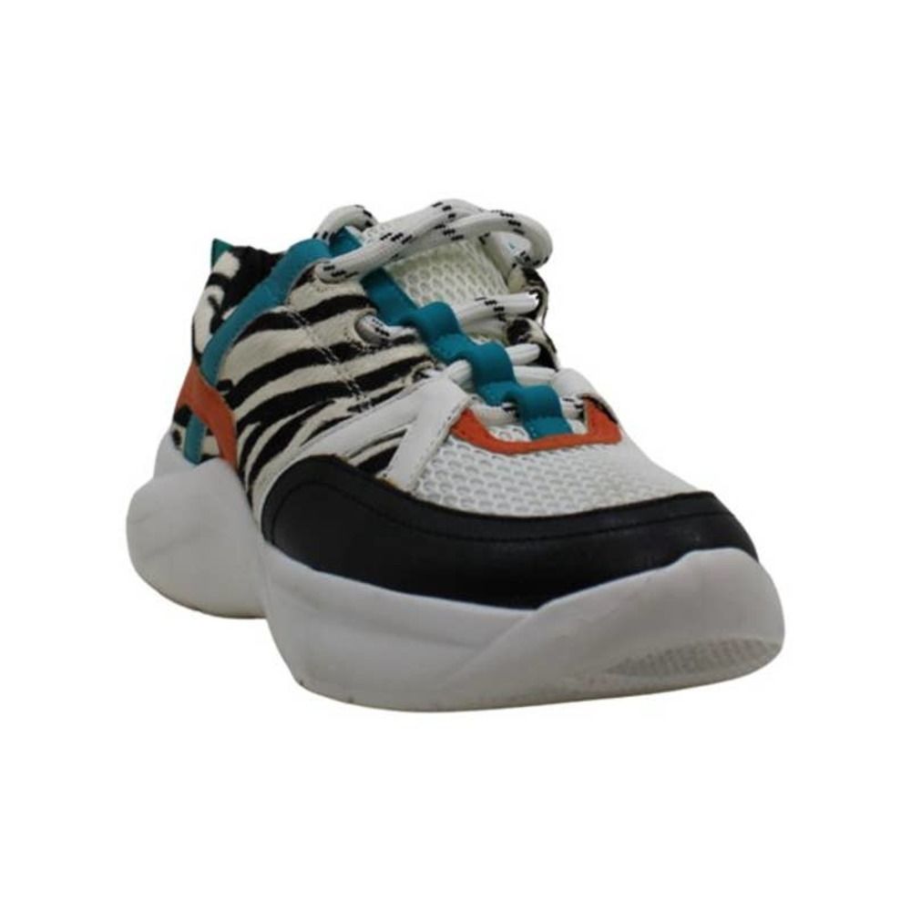 INC Women Shoes Gemellap Low Top zebro blk Bungee Sneakers size 8.5